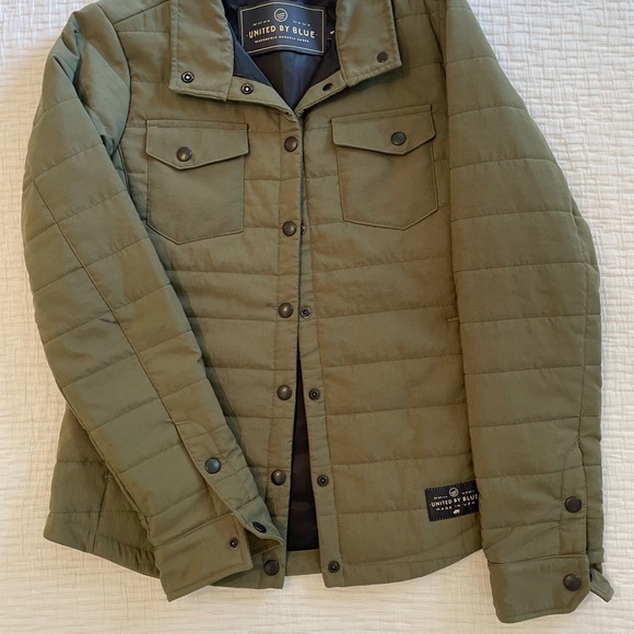United By Blue Bison Green Snap Front Outdoor Camping Hiking Jacket - Picture 3 of 6